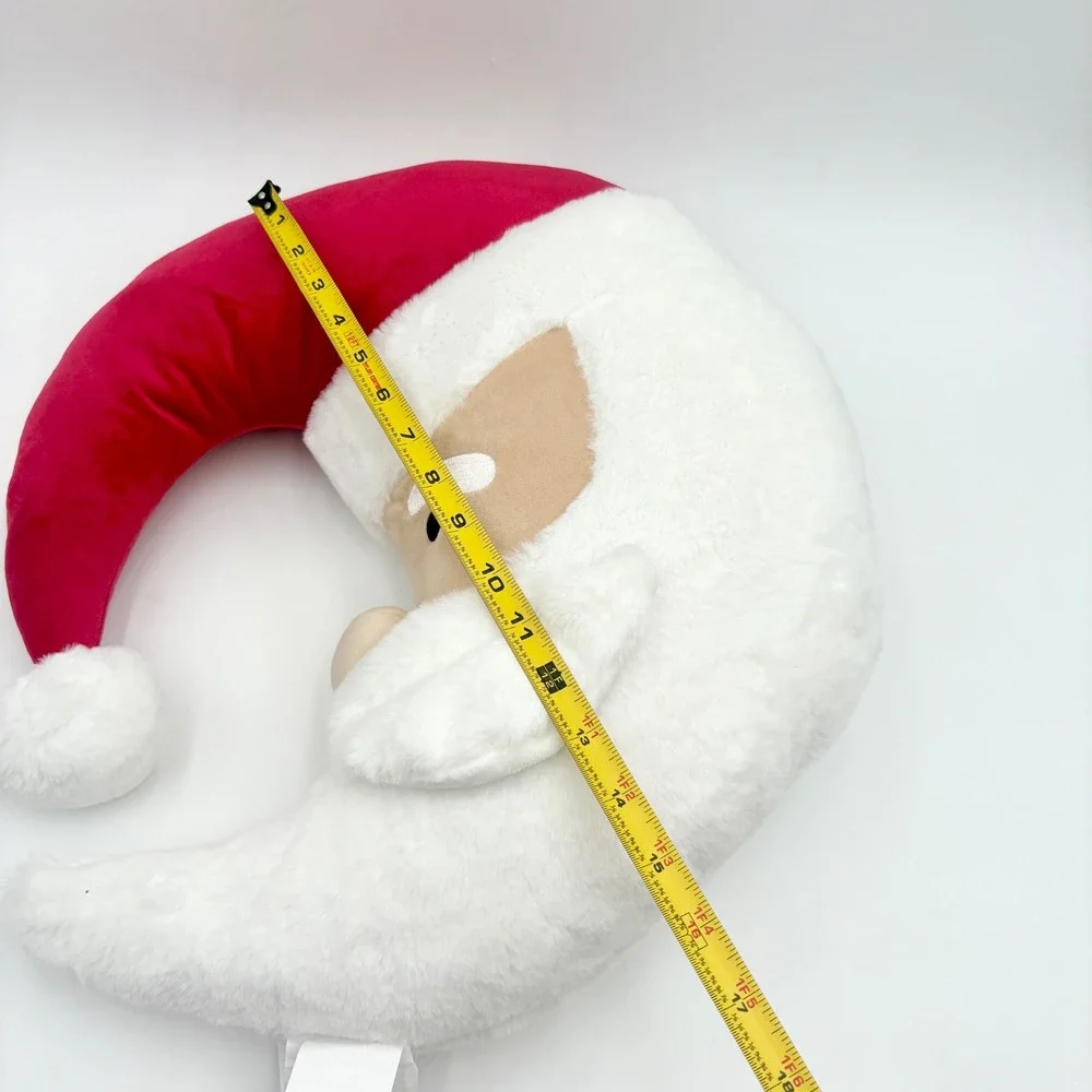Santa Moon Crescent‎ Pillow Christmas Plush Decorative Holiday Gift